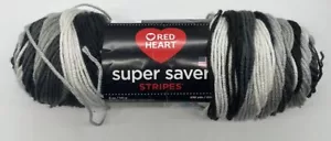 Red Heart Super Saver Stripes Yarn "Newspaper Stripe" 1 Skein #1767 - Picture 1 of 3