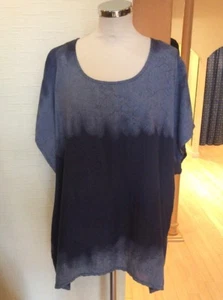 Eden Rock Top Size XS/S BNWT Blue And Navy Linen RRP £76 Now £34 - Picture 1 of 12