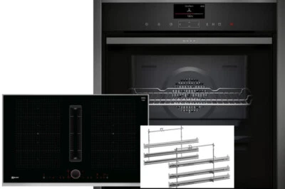 Neff Backofen B57VS22H0 EEK: A+ mit Dampfunterstützung + Kochfeldabzug T58TL6EN2 - Bild 1 von 4