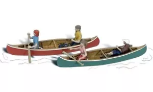 Woodland Scenics Spur H0 / HO "Kanufahrer mit Booten, Figuren" bemalt A1918 - Bild 1 von 1
