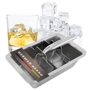 ® 18/8 stainless steel XXL ice cube mold large with lever insert for effortle... - Picture 1 of 7