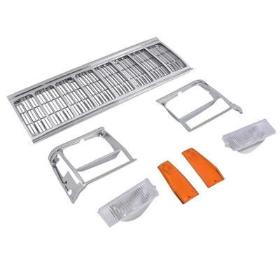 Chrome Grille Headlight Bezel Turn Signal Light Kit For JEEP CHEROKEE 1991-1996 Foto 1 de 4
