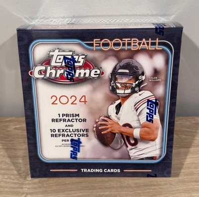 Mega caja de fútbol americano cromada Topps 2024 sellada de fábrica Foto 1 de 3