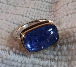 Jamie Joseph Cabochon Tansanit Ring Sterling & 14K Gelbgold - Bild 1 von 9