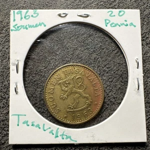 1963 S Tasavalta 20 Pennia. Soumen. Nice Tone. 20 With Tree - Picture 1 of 4
