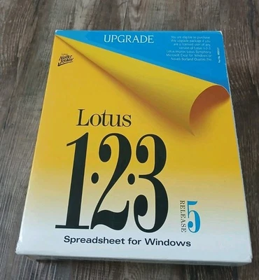 Lotus 123 Spreadsheet Release 5 PC Upgrade Vintage Software | Disks Sealed 1994 - Image 1 of 4