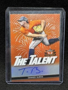 Leaf Valiant #TT-TB1 2020 Tanner Burns The Talent autógrafos naranja #/75 - Imagen 1 de 2