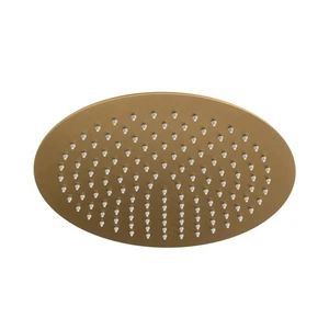 Soffione doccia ultra slim tondo Ø25 cm oro satinato attacco universale ½ - Foto 1 di 6