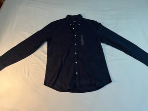 GAP Herren Größe Large schmal marineblau Gingham Langarm Button-Down Hemd mit Etikett - Bild 1 von 7