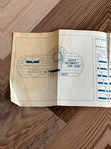 Super Automatic Zick Zack Guide Pattern Instruction Sheet AS IS - Bild 1 von 6