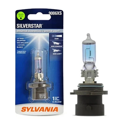 SYLVANIA 9006XS SilverStar - Bombilla halógena de alto rendimiento para faros, 1 bombilla Foto 1 de 4