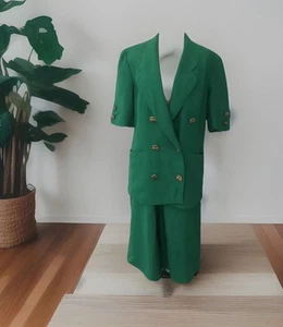 LOUIS FERAUD Vintage Green Skirt/Jacket Set. Fits 12 AUS. GUC - Picture 1 of 12