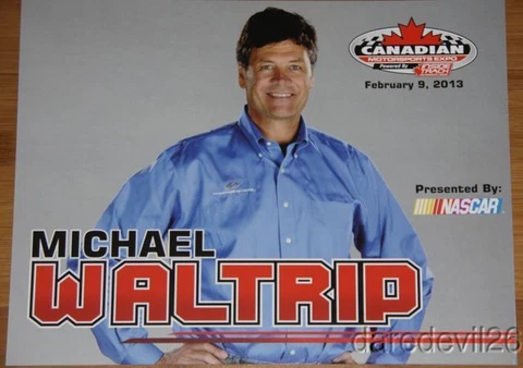 2013 Michael Waltrip Canadian Motorsports Expo NASCAR blankback postcard Cover