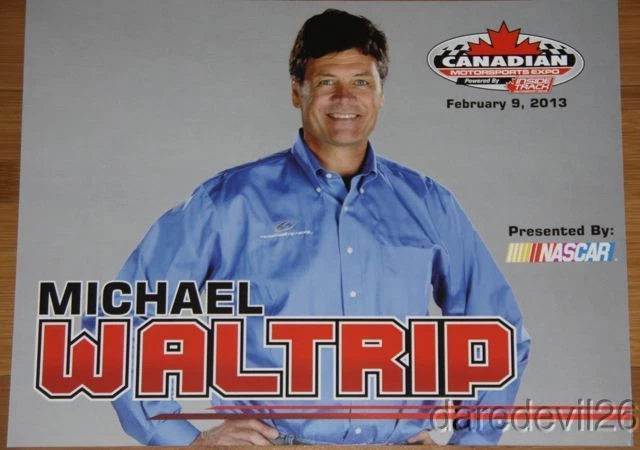 2013 Michael Waltrip Canadian Motorsports Expo NASCAR blankback postcard - Image 1 of 1