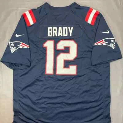 Nueva camiseta azul marino con DEFECTO Nike Tom Brady New England Patriots para hombre XL $130 Foto 1 de 4