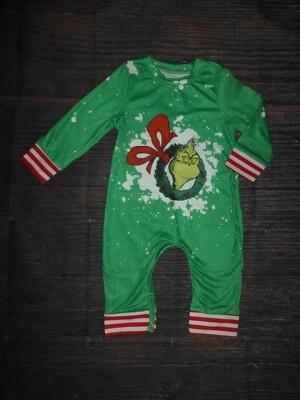 NUEVO Mono Mameluco Boutique Grinch Estola Navidad Bebé Niño Foto 1 de 3
