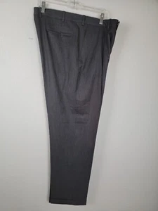 JB Britches Nordstrom Dress Pants Mens 38X32 Gray Wool Pleated Slacks BT2 - Picture 1 of 7
