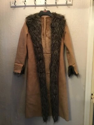 Luxury Copper Fox Wolf Faux Fur Long Coat - Ladies Autumn Winter Fashion  - Image 1 of 4