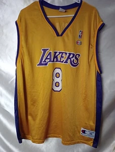 **VINTAGE LOS ANGELES LAKERS CHAMPION KOBE BRYANT #8 TRIKOT 48 XL** - Bild 1 von 6