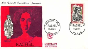 Envelope FDC France PHèDRE RACHEL Actress 1961 PARIS - Picture 1 of 1