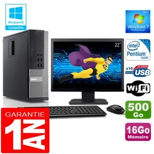 PC DELL 990 SFF Intel G840 RAM 16Go Scheibe 500 GB Wifi W7 Bildschirm 22 " - Bild 1 von 4