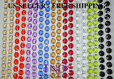 GUIRNALDA DE CRISTAL ACRÍLICO CADENA CADENA COLGANTE DIAMANTE CUENTAS/ÁRBOL DECORACIÓN/1-20 METROS Foto 1 de 4