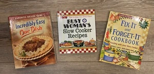 Lot of 3 Cookbooks Incredibly Easy One Dish Busy Women’s Slow Cooker Recipes - Picture 1 of 2