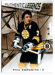 2021-22 UD SP Game Used Hockey Gold Fragment Phil Esposito BRUINS 10/25 - Picture 1 of 1