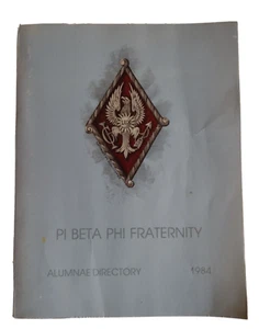 Pi Beta Phi Fraternity Directory Book Alumni 1984 college frat vintage 80s - Picture 1 of 12