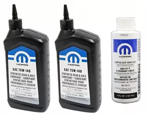 2 x 75W140 MOPAR Transfer Transmission & Differential Oils + 1x MOPAR LSD Additives - Picture 1 of 1