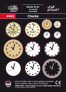 Clocks ❤️ STICKER for building blocks/brick/tiles 4902