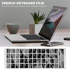2X(White Letters French Azerty Keyboard Sticker Cover Black for Laptop PC S3X3)