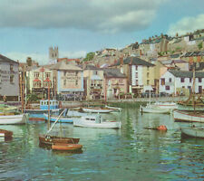 Brixham Harbour Devon Vintage Picture Print 1969 ECL#75