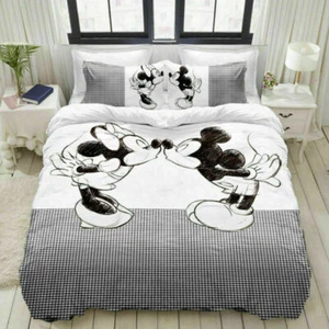 Mickey Minnie Mouse Duvet Quilt Cover Set Bedding Set Single Double King Size UK - Picture 1 of 15