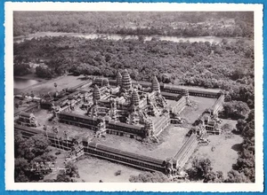 vintage large aerial photo Angkor Vat Cambodia Indochine Cambodge Asia 1936 - Picture 1 of 3