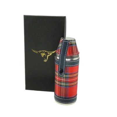 Glen Appin Hip Flask Black Trim Green Tartan Hunting Flask Scottish Bottle  8 Oz - Image 1 of 2