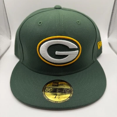 Gorra New Era 59FIFTY Green Bay Packers Clásica Verde Ajustada Talla 7 1/2 Foto 1 de 4