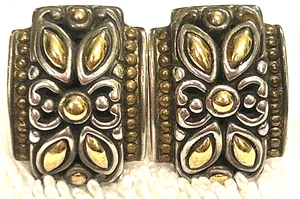 John Hardy Kawung Punkte rechteckig 18k Gold Kollektion Omega Ohrstecker - Bild 1 von 6