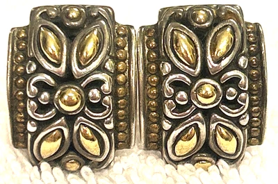 Pendientes John Hardy Kawung Punto Rectangular Oro 18k Colección Omega Poste Trasero Foto 1 de 4