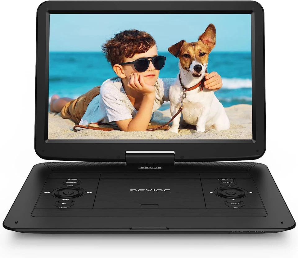 17.9" Portable DVD Player w/ 15.6" HD Swivel Screen 6 Hours Rechargeable Battery - Image 1 of 4