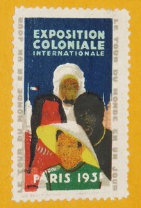 CINDERELLA TIMBRE 1931 EXPOSITION COLONIALE INTERNATIONALE PARIS - Photo 1/2