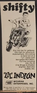 Pubblicità stampa mini bici 1970 Lil Indian Mini Matic Spot freni a disco - Foto 1 di 1