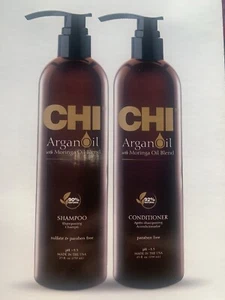CHI Argan Oil Moringa Oil Blend Shampoo Conditioner 25 Oz Ea Hydration Care Set - Picture 1 of 4