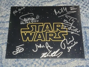 STAR WARS - 10x8 PHOTO SIGNED BY 8 INC TIM DRY , JULIAN GLOVER , JOHN ALTMAN - Picture 1 of 1
