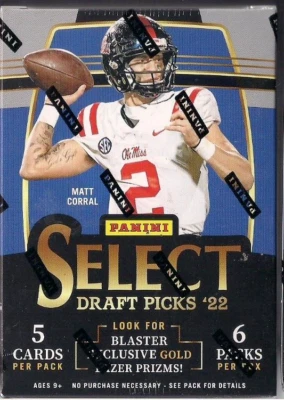 2022 Panini Select Draft Picks Football Factory Sealed Blaster Box - Image 1 of 3