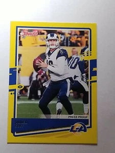 Jared Goff 2020 Donruss  YELLOW Press Proof  #141 Los Angeles Rams - Picture 1 of 2