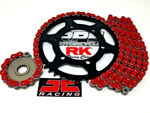 Kit de cadena y piñones relación 16/41t rojo Yamaha FZ-07 RK ZXW 520 FWY 2015-2017 - Imagen 1 de 2