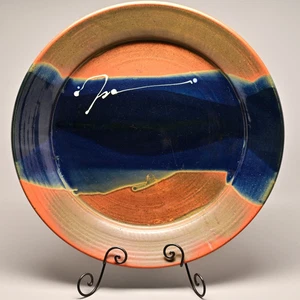 Original Vintage Signed Studio Pottery Ceramic Charger LARGE Centerpiece Plate - Picture 1 of 24