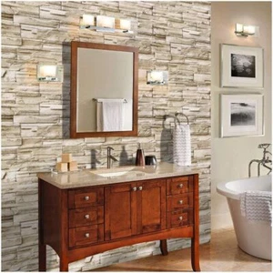 3D Stone Brick Wallpaper Background Modern Vinyl Film Sticker Wall Self-adhesive - Picture 1 of 47