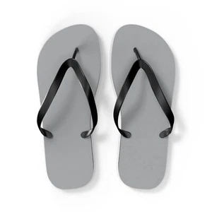 Gray Summer Sandals, Beach Shoes, Vacation Flip Flops, Pool Slides, Comfortable - Picture 1 of 13
